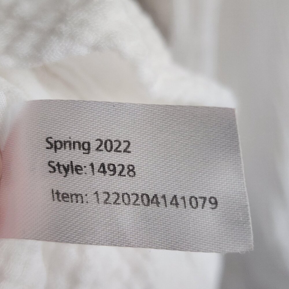 Marine Layer Shirt Womens XS White Double Gauze Cotton Button Front Top Pockets - Picture 8 of 11